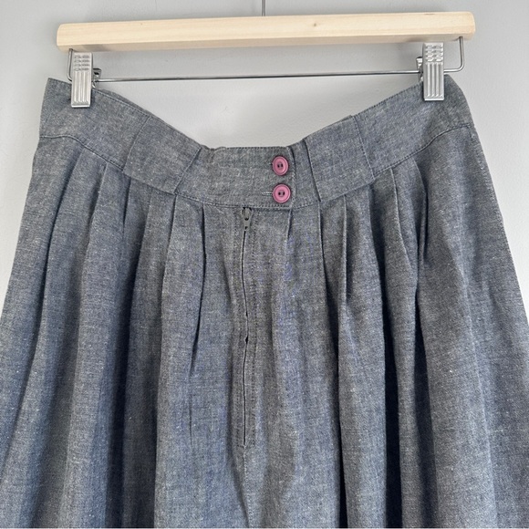 Vintage Elegant Gray Women's Cotton Skirt - Picture 9 of 9